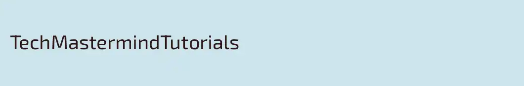 TechMastermindTutorials 